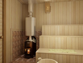 Дровяная банная печь GrillD Aurora 180 Short
