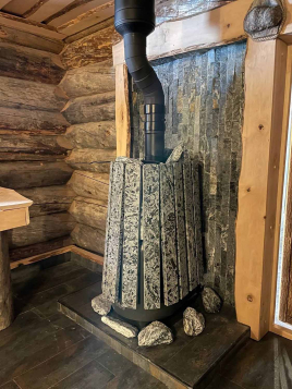 Дровяная банная печь GrillD Cometa Vega 240 Long Stone (Серпентинит)