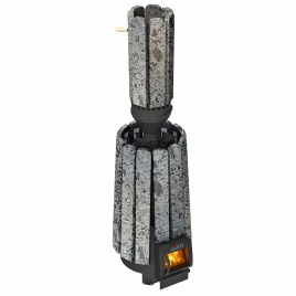 Дровяная банная печь GrillD Cometa 180 Vega Short Stone, серпентинит