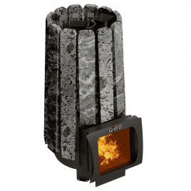 Дровяная банная печь GrillD Cometa Vega 240 Short Max Stone (Серпентинит)