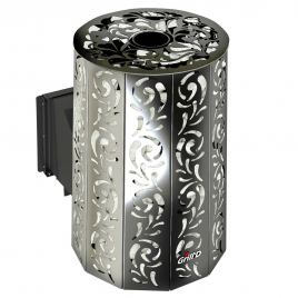 Дровяная банная печь GrillD Violet Long, камень 100 кг