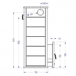 Дровяная печь для бани Klover KLV RT 50 RV