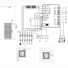Электрокаменка Tulikivi Tuisku 9 kW, поверхность Nobile