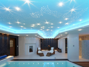 Комплект Cariitti "Звездное небо" VPL30CT-Crystal Star, хром, синее мерцание, 118 точек