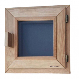 Окно Woodson PRO 40х40 см, стекло серое, ольха